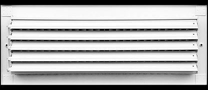 18"w X 6"h Adjustable AIR Supply Diffuser - HVAC Vent Cover Sidewall or Ceiling - Grille Register - High Airflow - White [Outer Dimensions: 19.75"w X 7.75"h]