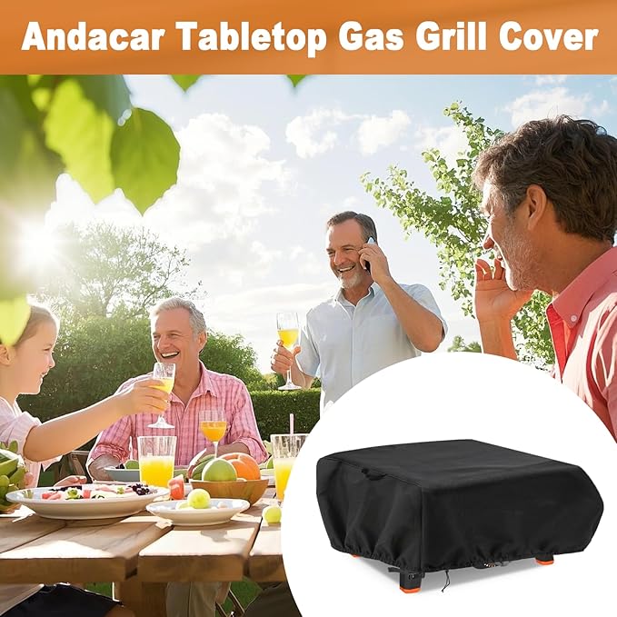 Pizza Oven Cover for Blackstone 2404 Leggero Tabletop Pro Pizza Oven Accessories, Heavy Duty Grill Cover for Blackstone Pizza Oven - 25" L×26" W×11" H