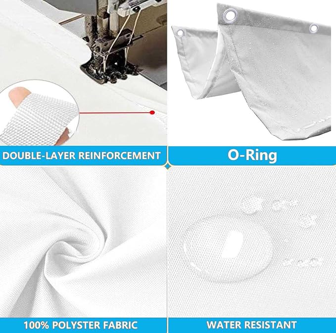 Retractable Waterproof Wave Sun Shade Canopy Pergola Cover Shade Sail Awning 9' - Image 3