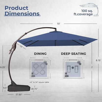 Grand patio 10x10 FT Cantilever Square Umbrella - Image 3