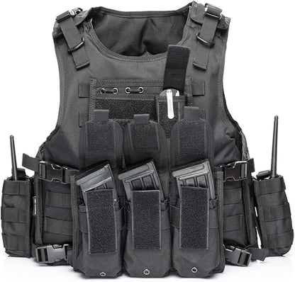 YAKEDA Adjustable Tactical Airsoft Training Vest | Camping, Fishing, Hunting,Gift for Halloween and New Year