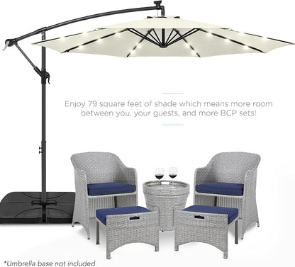 Best Choice Products 10ft Solar LED Offset Cantilever Hanging Market Patio - Image 2
