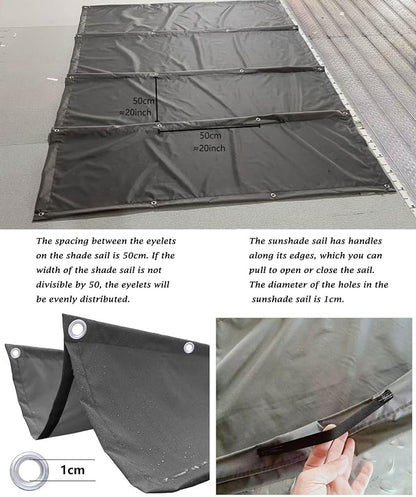 Retractable Waterproof Wave Sun Shade Canopy Pergola Cover Shade Sail Awning - Image 4