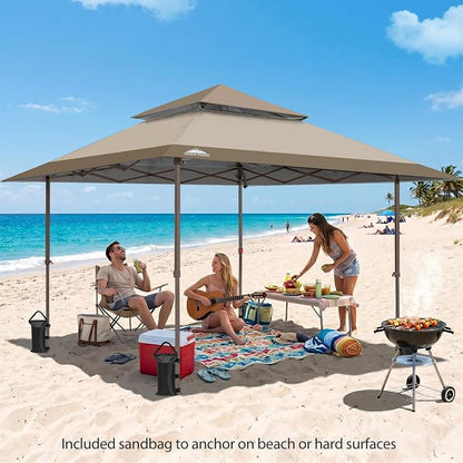 EAGLE PEAK 13x13 Pop Up Canopy Tent, Auto Extended Eaves, Heavy Duty Outdoor - Image 8