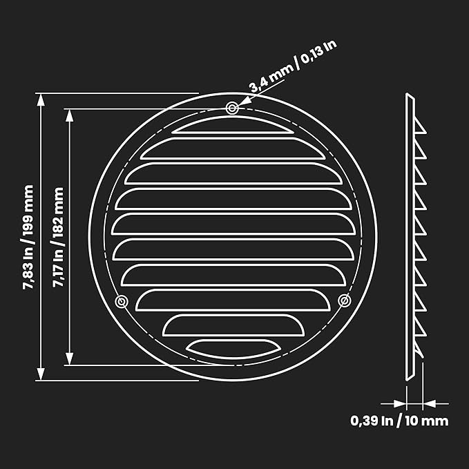 Repa Market 6 Inch (Opening Dimensions) Air Vent Covers/White Galvanized Steel Return Air Grille/AC Vent Cover/Wall or Ceiling HVAC Registers Grilles & Vents for DIY & Home Improvement