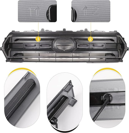 Front Grille Grill Lights for 2024 2025 Toyota Tacoma SR SR5 Led Grill Light Accessories(for SR sr5 only-LED-White)