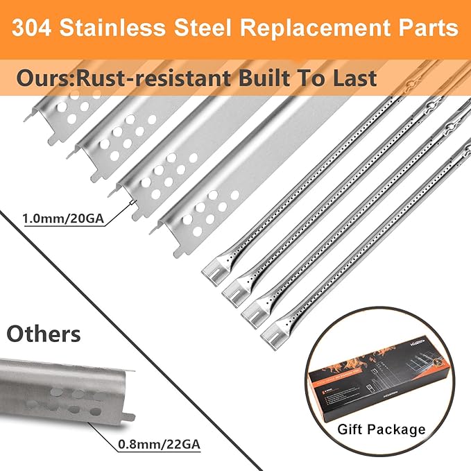 Hisencn Grill Replacement Parts for Charbroil Performance 463347519, 463347518 463377017, 463361017, 304 Stainless Steel Grill Parts for Char-Broil 463275517, 463376117, 463377117, 463376018P2