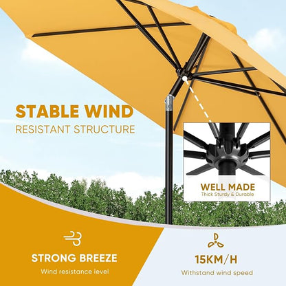 Tempera Patio Market Outdoor Table Umbrella - Image 5