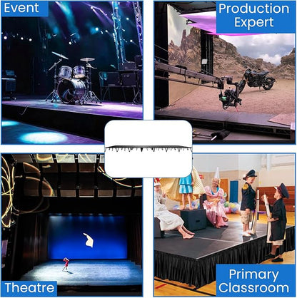 16'x16' MYSTAGE 16 Stage Platform - Portable, Folding Lightweight Aluminum Performance Deck with Adjustable Height 17"-28" - US Patented Design