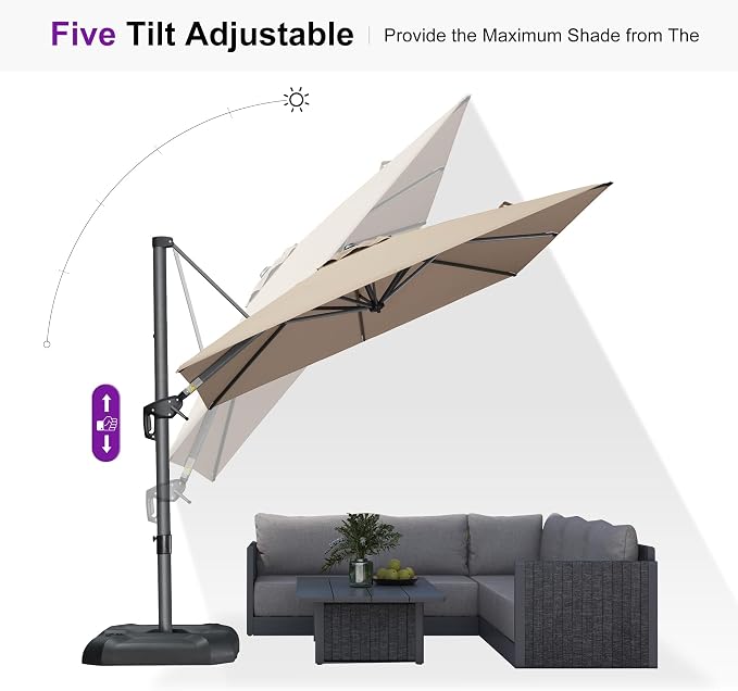 PURPLE LEAF Outdoor Umbrella - Image 7