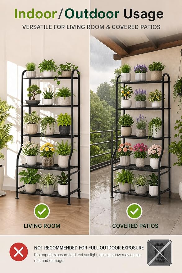 5-Tier Metal Plant Stand - Image 7