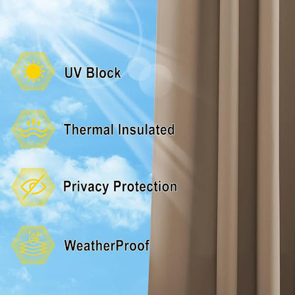 NICETOWN Porch Curtainss Outdoor Waterproof - Image 4