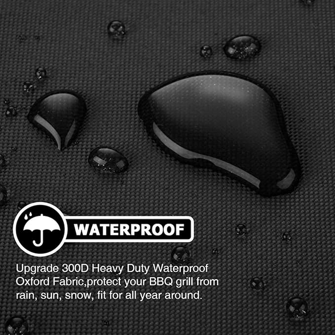 50 Inch Fire Pit Cover for 48-50 in Round Fire Pit, Heavy Duty 300D Oxford Fabric Waterproof Dustproof Fire Bowl Cover All-Season Protection 50" Dia x 24" H