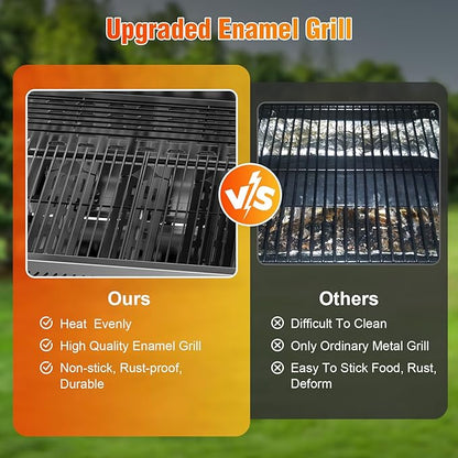 G31 Grill,3-Burner Gas Grill with Folding Shelf,Stainless Steel 24,000 BTU Propane Gas Grill,Outdoor BBQ Grill for Barbecue,Patio,Camping