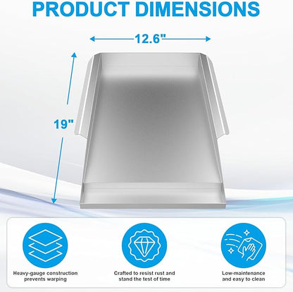 Half Size Griddle Plate for Solaire 30 42 and 56 Inch Grills Stainless Steel Griddle Inserts Replacement Parts Flat Top Griddle for Solaire Grill