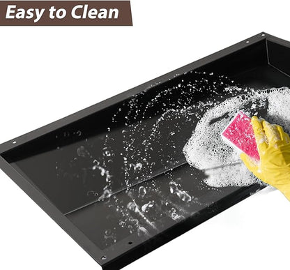67767 Grease Tray for Weber Grill Parts Genesis 300 Series with Side Control Knob(2007-2010), 67758 Grill Drip Pan for Weber Genesis E-310 E-320 Gas Grills Replacement Parts