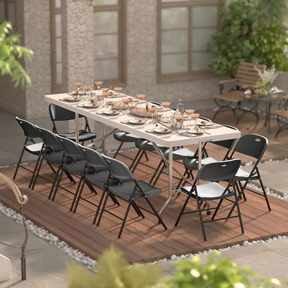 Nazhura 350 Weight Limit Heavy Duty Plastic Folding Chair - Image 6