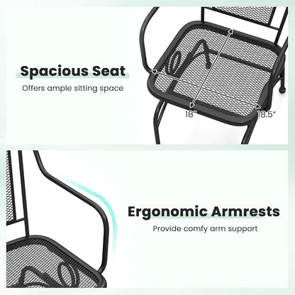 Tangkula Outdoor Rocking Chair Set of 4, Patio Rocker Chairs - Image 7