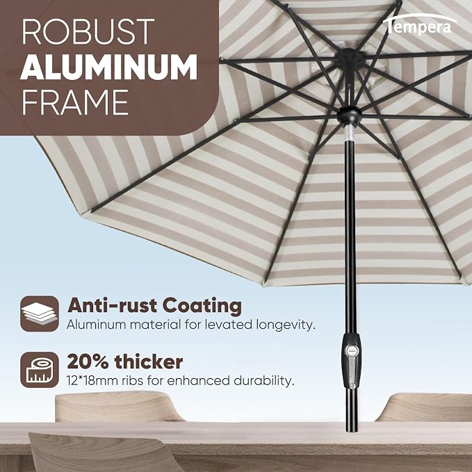 Tempera Patio Market Outdoor Table Umbrella - Image 5