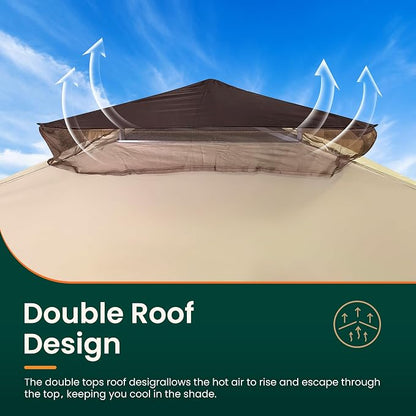 Pop Up Gazebo 11'x11' Canopy Tent, Outdoor Gazebo - Image 6