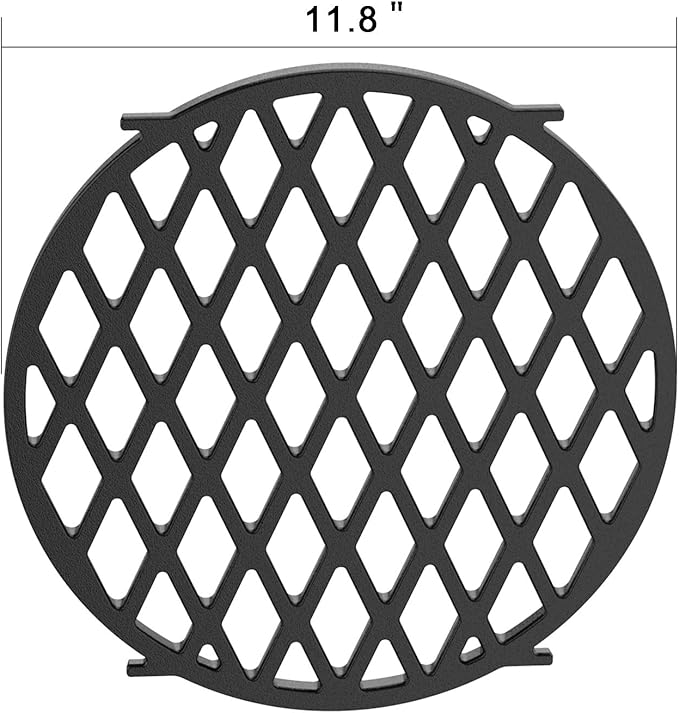 only fire Gourmet BBQ System Sear Grate Replacement for Weber 8834, Porcelain-Enameled Cast-Iron Cooking Grid for 22 1/2 inch Weber Charcoal Grills