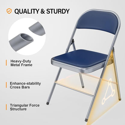 VINGLI 4 Pack Folding Chairs - Image 4