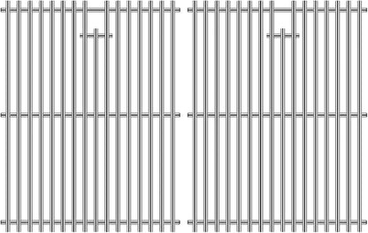 19" Stainless Steel 2 Grates for Bakers and Chefs GR2039201-BC-00, ST1017-012939 Brinkmann 810-8532-F 810-2200-0, 810-2210-0 810-2310-0 810-8401-S 810-8532-F 810-8534-S Chef BIG-8116 Grill