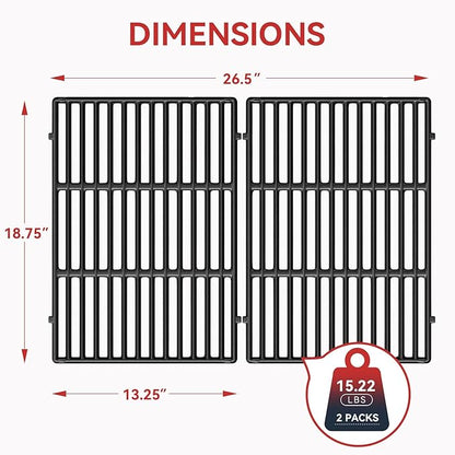 66095 66802 Genesis II Grill Grate Replacement Parts for Weber Genesis II 300 Series, Weber Genesis II E/S/SE-310, II E-315, II E-325, II E-330, II E/S/SE-335, II S-345, 18.75 x 13.25'', 2 Pack