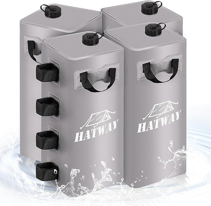 Canopy Water Bag, 220 LBS Set of 4 Leg Weights for Pop Up Canopy, Gazebo, Tent - 4 * 25L Gray
