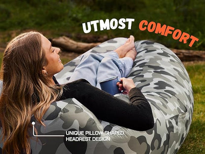 WEKAPO Inflatable Sun Lounger, Air Sofa, Hammock, Portable, Waterproof and Leak-Proof, Ideal for Backyard, Beach, Travel, Camping, Picnics and Music Festivals