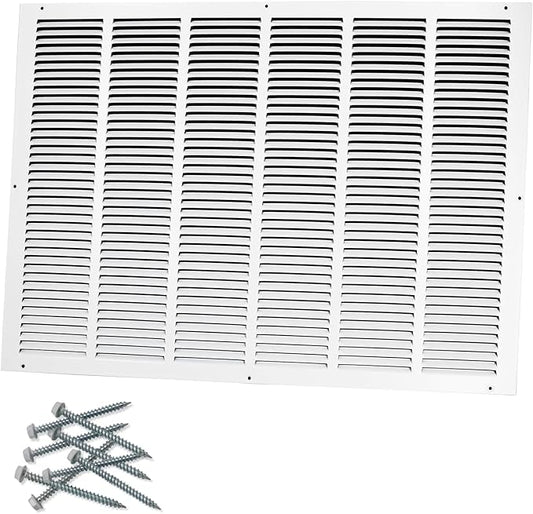30"W x 20"H [Duct Opening Size] Steel Return Air Grille, Air Return Vent Cover for Ceiling and Sidewall - HVAC Air Vent Covers - [Outer Dimensions: 31.75"W x 21.75"H]