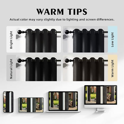 Set of 2 Outdoor Curtains for Patio Waterproof, Breathable Grommet Panels for - Image 5