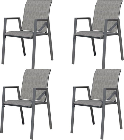 Outdoor Patio Chairs Set of 4, Lightweight Patio Set - Image 7