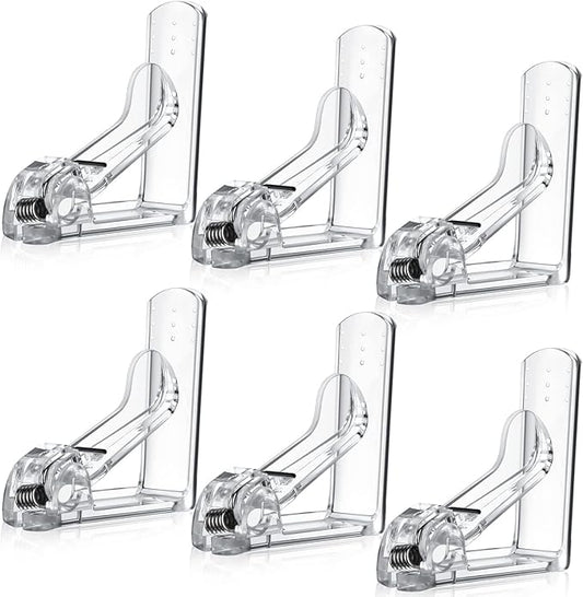 Jetec 6 Pieces Clear Tablecloth Clips Plastic Loaded Table Cover Holder Clamps Table Linen Clips for Christmas Birthday Camping Picnic Wedding Restaurant Outdoor Hosting Essentials