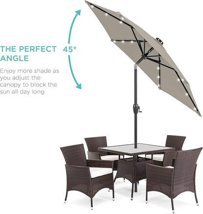 Best Choice Products 7.5ft Solar Umbrella LED Lighted Patio Umbrella, Table - Image 2