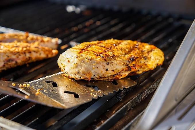 Monument Grills Larger Convertible 4-Burner Natural Gas Grill Stainless Steel Cabinet Style Propane Grills with Rotisserie Kit(2 items)