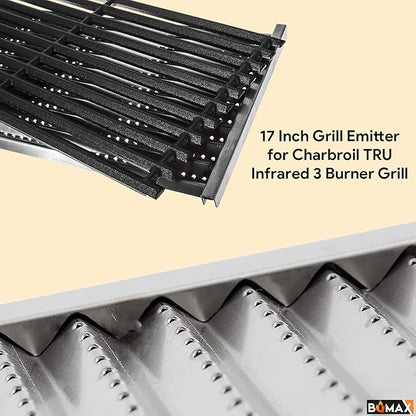 BQMAX 17" Grill Emitter Replacement Parts for Charbroil TRU Infrared 3 Burner 463242516 463355220 466242516 463246018 466242515 466242615 463243016 G466-2400-W1 for Charbroil Grill Replacement Parts