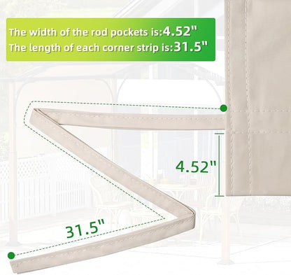 Pergola Canopy Cover Replacement Waterproof Pergola Cover, w/Drainage Holes - Image 7