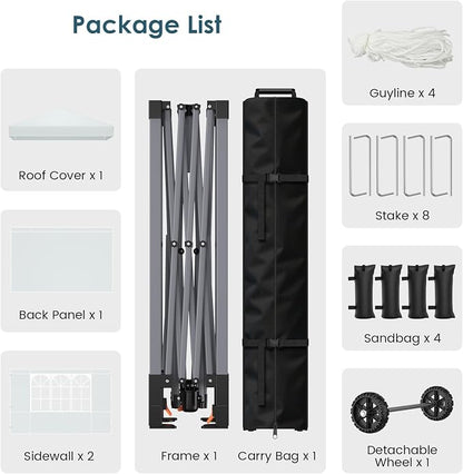 Raynesys 10x10ft Pop Up Canopy Tent - Image 6