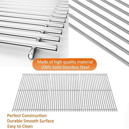18.7" Cooking Grates for Weber GS4 Genesis II LX 400 SER II E-410 E-435 S-410 GBS S-435 S-440 LX E/S-440 & Genesis 2 400, Kitchen-aid 720-0856V 740-0781, Replacements Grill for Weber 66097 66089