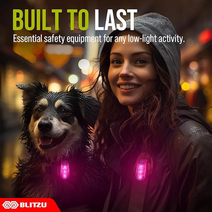 4 Pack LED Safety Light, Clip on Reflective Gear Lights for Walking at Night, Running, Jogging, High Visibility Strobe Light Accessories for Runners, Kids, Hiking, Kayak, Cycling, Camping, Boat