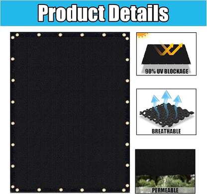 Amagenix 90% Shade Fabric 4'X 9' Black Sun Shade Cloth - Image 3