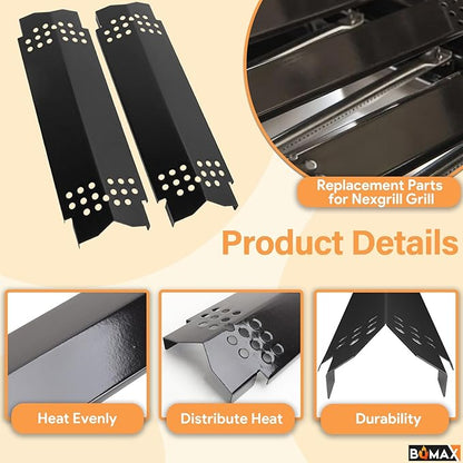 Grill Replacement Parts for Nexgrill 2 Burner 720-0864RA Nexgrill 720-0864R, Grill Grate, Grill Burner and Heat Plates for Nexgrill Replacement Parts 2 Burner, Grill Parts Kit for Nexgrill 720-0864R