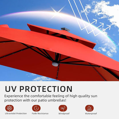 JZAC & QZYD 9x9 FT Cantilever Offset Patio Umbrella - Image 8
