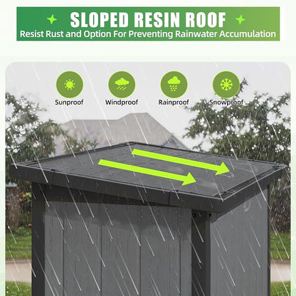 U-MAX Resin Outdoor Storage Cabinet, Waterproof, Reinforced Floor - Image 4