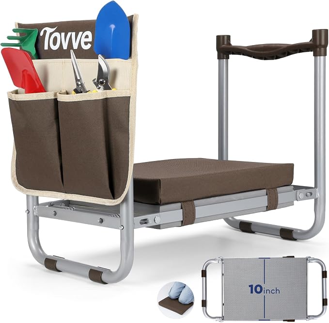 Tovve Foldable Garden Kneeler and Seat, Heavy Duty Garden Stool by Tovve