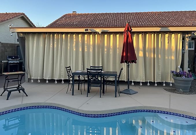 16 Pack Weights for Outdoor Curtains - Stainless Steel Clip Down Weights for Pergola, Patio, Gazebo, Cabana - Garden Flag, Shower Curtain, Tablecloth Drapery