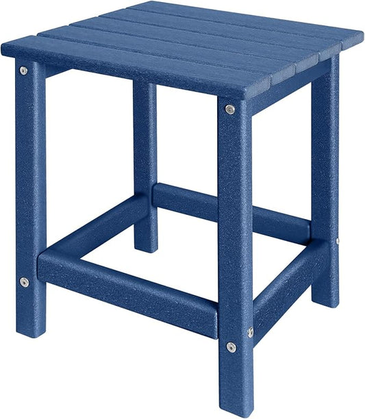 Outdoor Side Tables Adirondack, HDPE Small Table for Patio,Outside End Table for Porch, Deck, Pool, Weather Resistant/Easy Maintenance