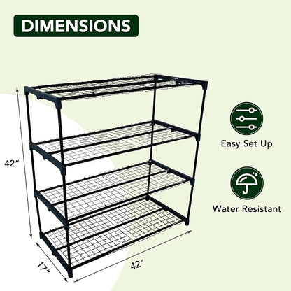 4-Tier Durable Powder-Coated Steel Plant Stands - Image 2