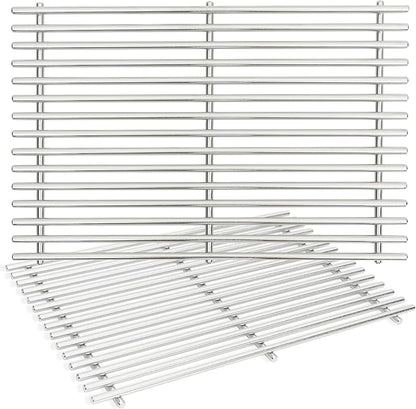 J&HYBBQ 17.4" Stainless Steel Grill Grate for Weber Spirit 300 & Spirit II 300 Series, Spirit 700, Genesis Silver/Gold/Platinum B&C, Genesis 1000-3500 – Tight-Gap Design, Non-Stick, Rust-Resistant